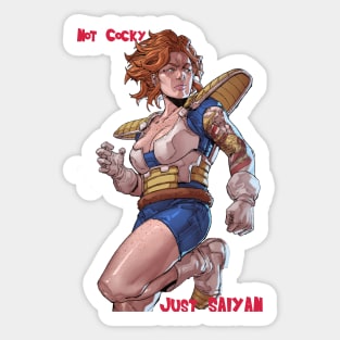 Not Cocky, Just Saiyan Sticker